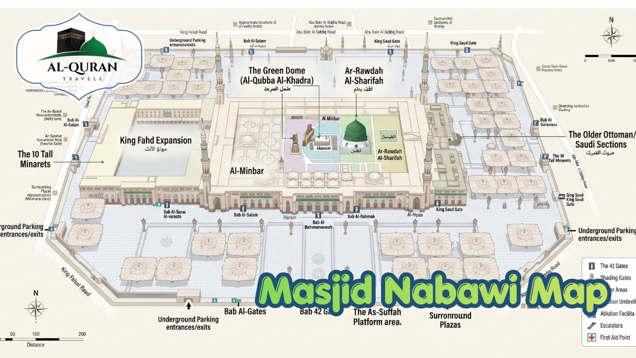 Masjid Nabawi Map With Al Quran Travel